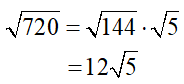 Example of radical written in simplest radical form